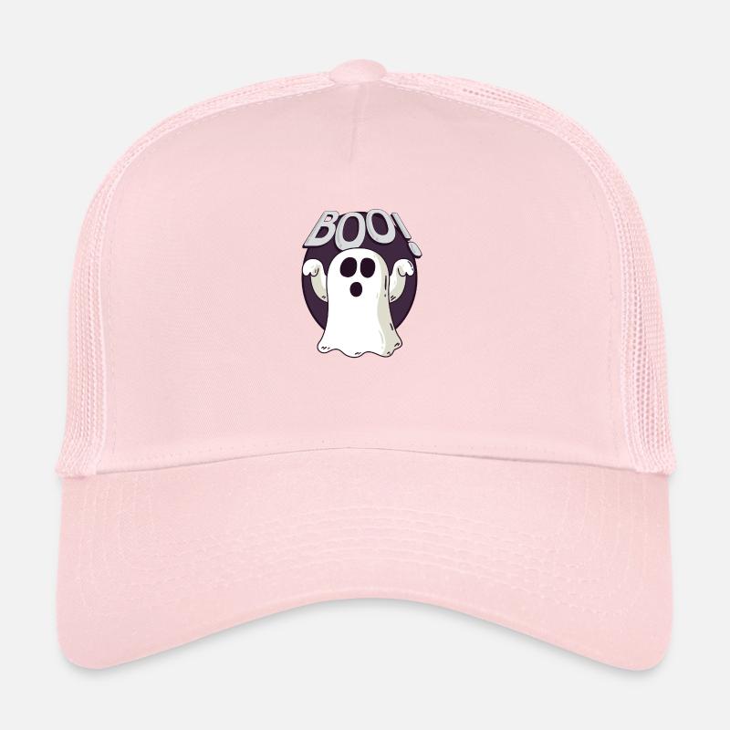 AM 04 halloween b - Trucker Cap - pale pink