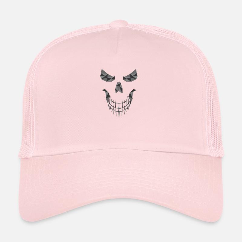 Totenkopf geometrisch - Trucker Cap - Hellrosa