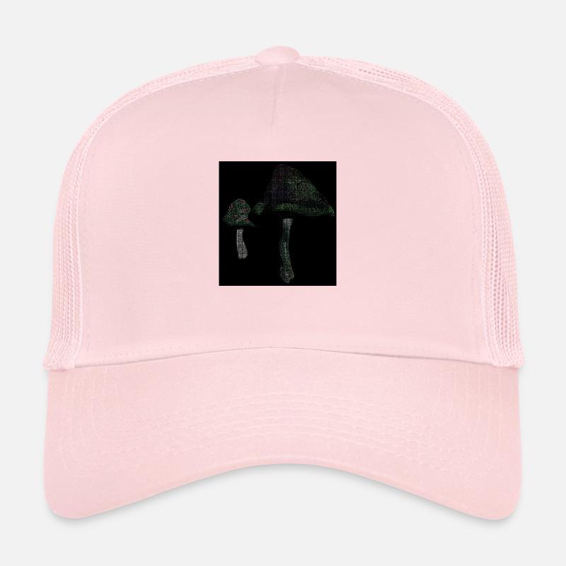 Ascii magic mushrooms - Trucker Cap - pale pink