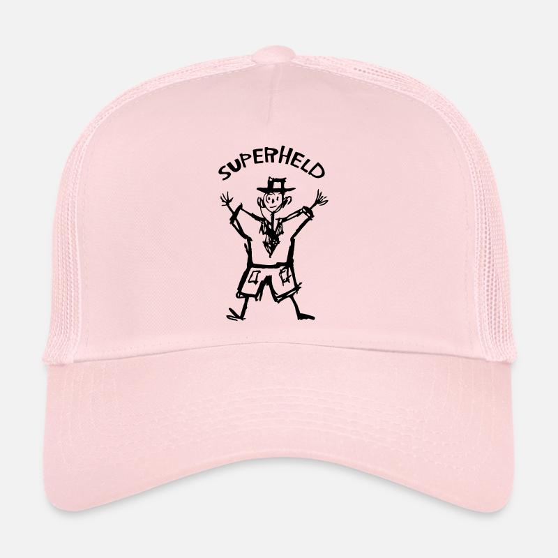 Kinderzeichnung Superheld Trucker Cap