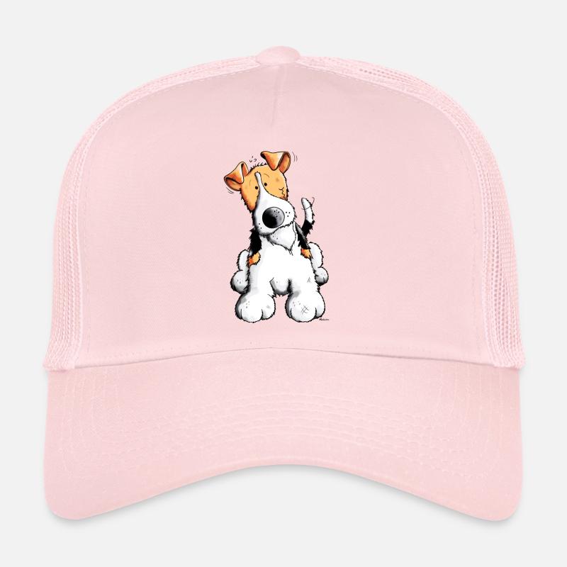 Drôle Fox-terrier - Casquette trucker  - rose pâle