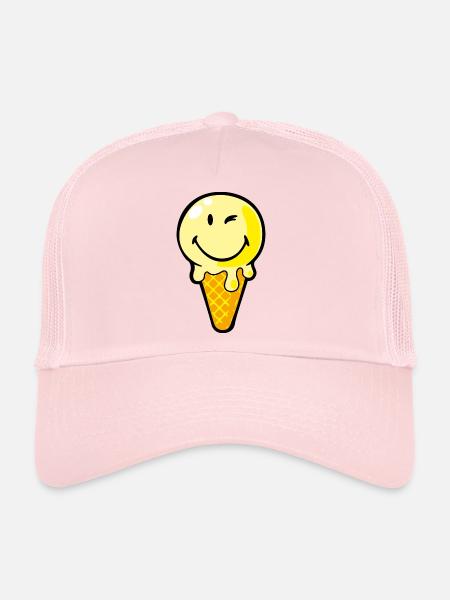 Smiley Ice Cream - Trucker Cap - Hellrosa