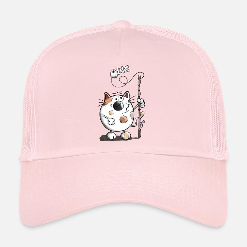 Mignon Chat et poisson Casquette trucker 