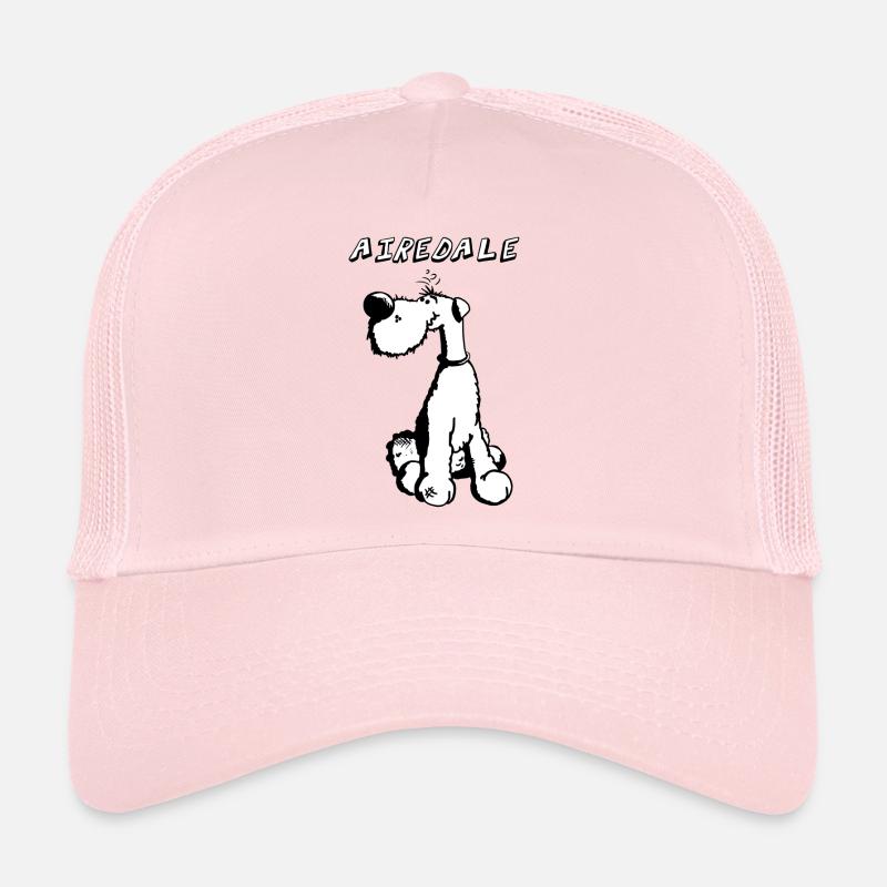 Happy Airedale Terrier Trucker Cap