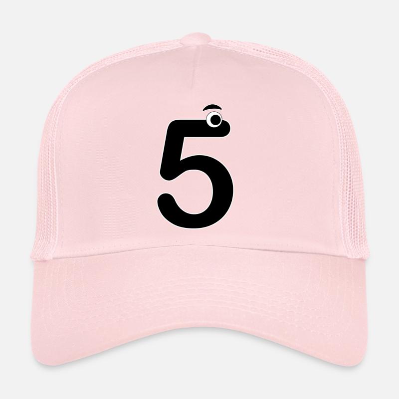 Number Five 5 Kids Birthday Learn Math Trucker Cap