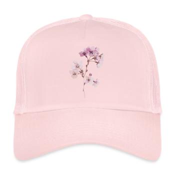 Sakura Blüte des Kirschbaum illustration sticker - Trucker Cap - Hellrosa - Vorne