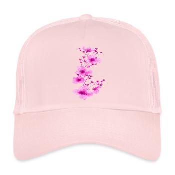 Cherry blossoms sakura neon pink sakura - Trucker Cap - pale pink - Front