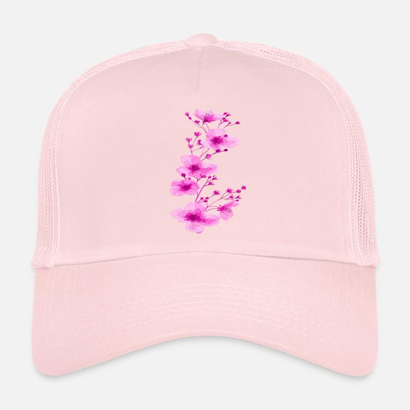 Cherry blossoms sakura neon pink sakura Trucker Cap