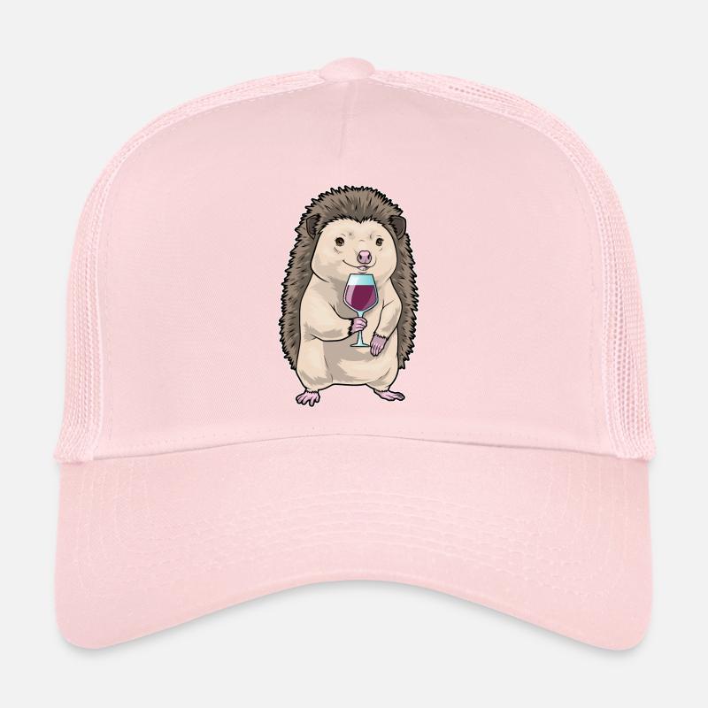 Hedgehog Red Wine Trucker Cap
