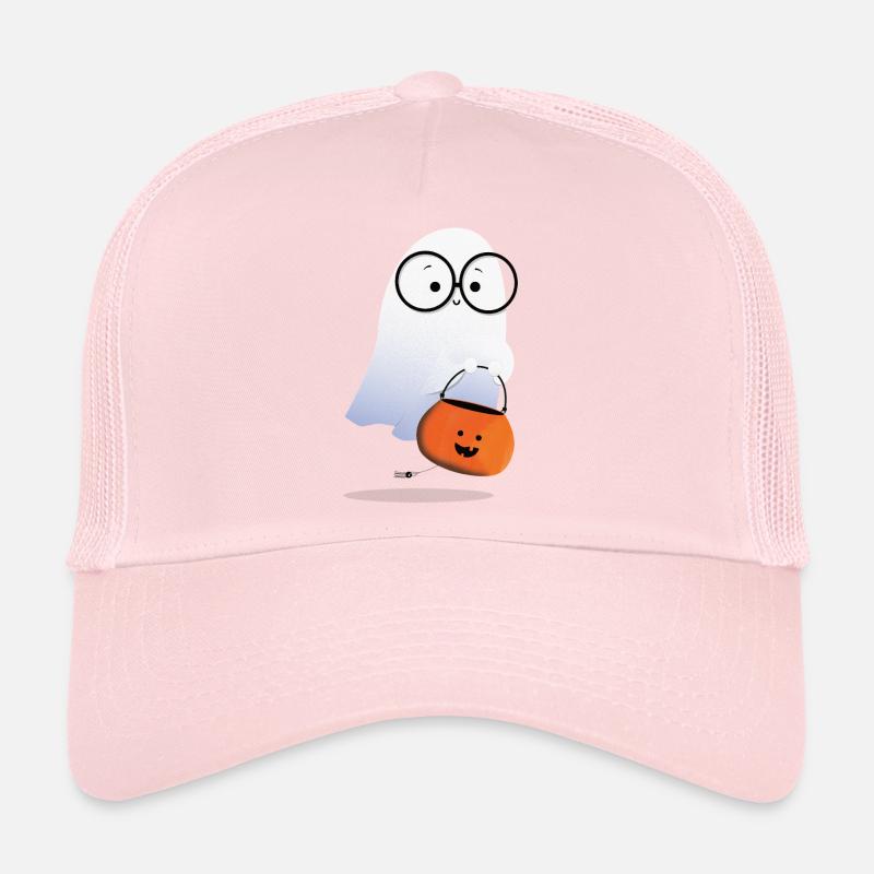 Fantôme avec panier à citrouille Casquette trucker 