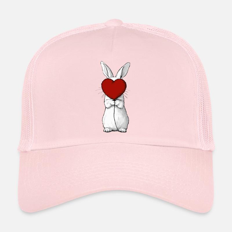 Häschen Herzumarmung - Trucker Cap - Hellrosa