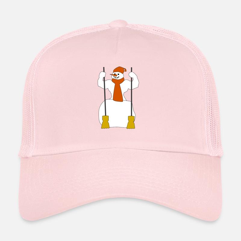 Winter snow figure - Trucker Cap - pale pink