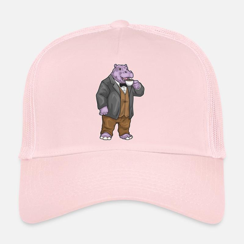 Nilpferd Kaffee Tasse Trucker Cap