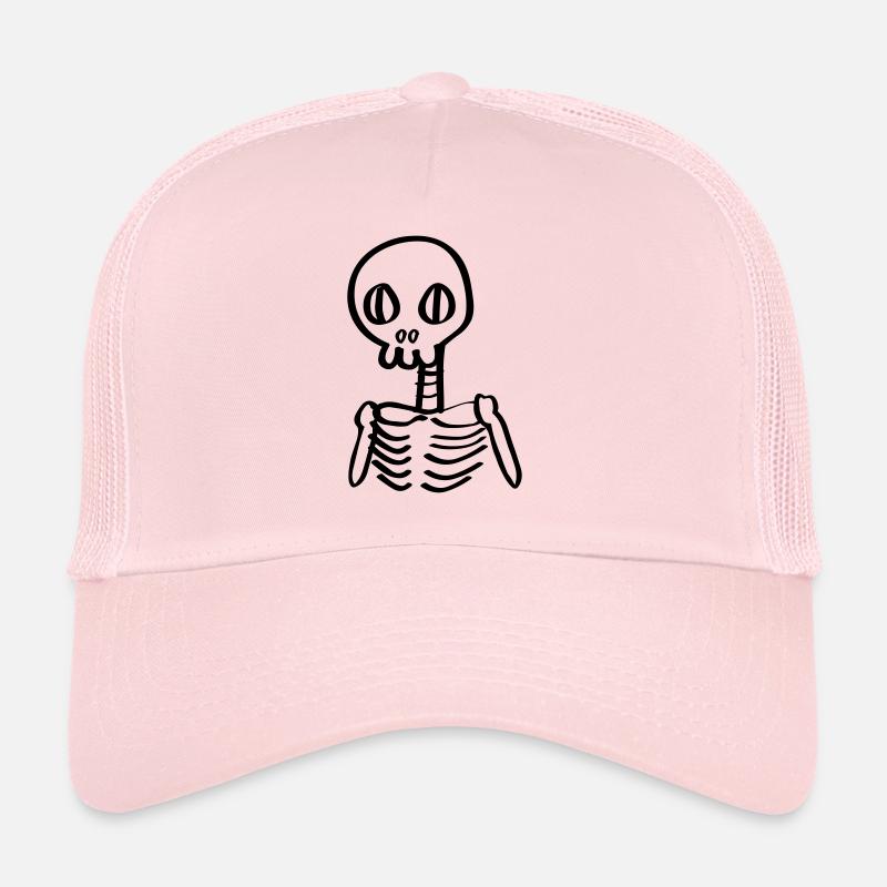 squelette squelette Halloween Comic Casquette trucker 