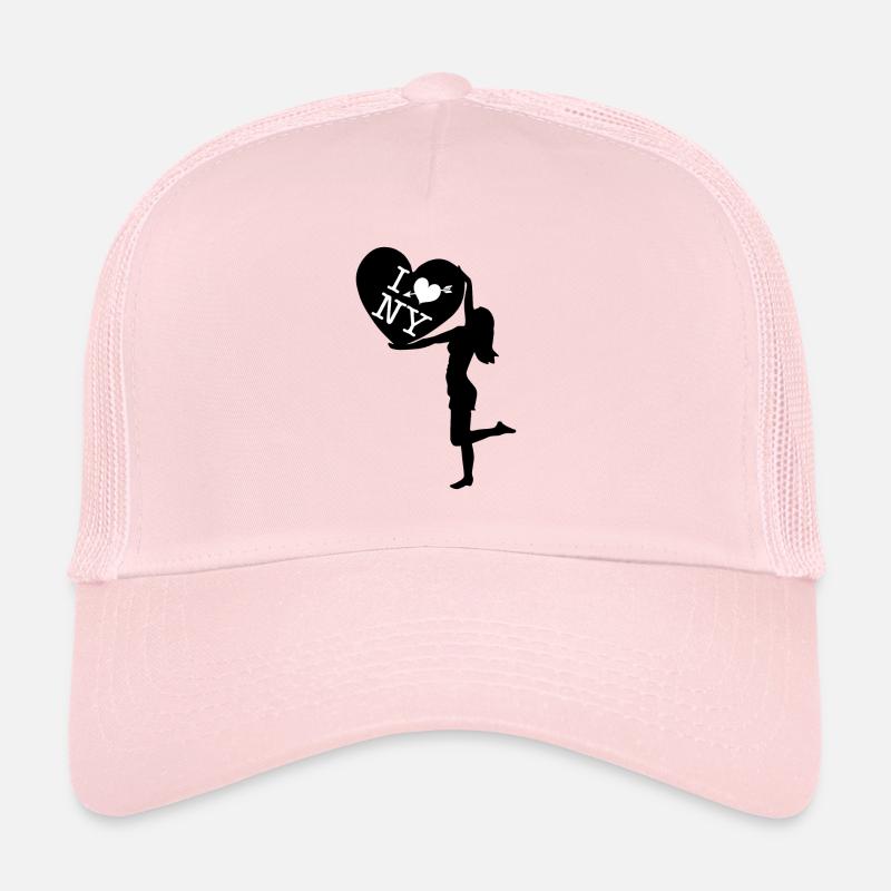 I love NY Herz mit Mädchen Trucker Cap