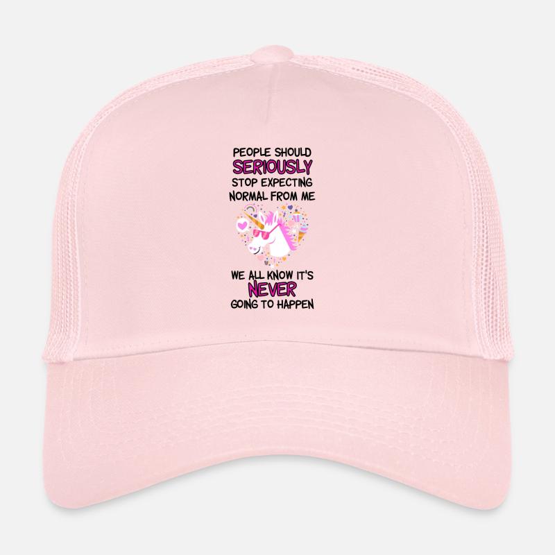 Les gens Shoulderstand cesser d'attendre normale de moi - Casquette trucker - rose pâle