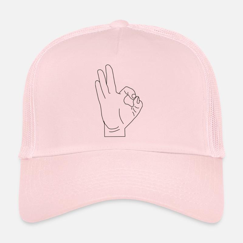 Finger circle Trucker Cap