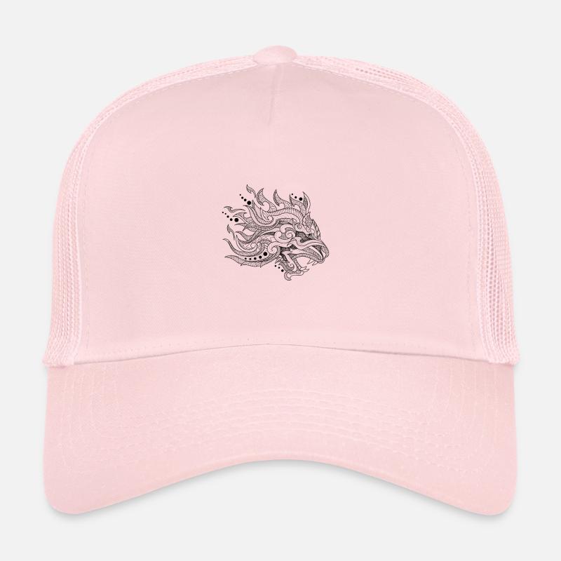 handgezeichnet drache - Trucker Cap - Hellrosa