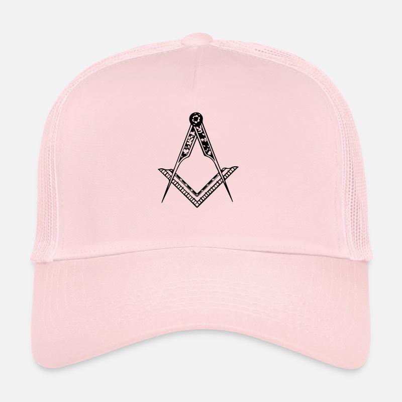 Franc-maçonnerie - Casquette trucker  - rose pâle