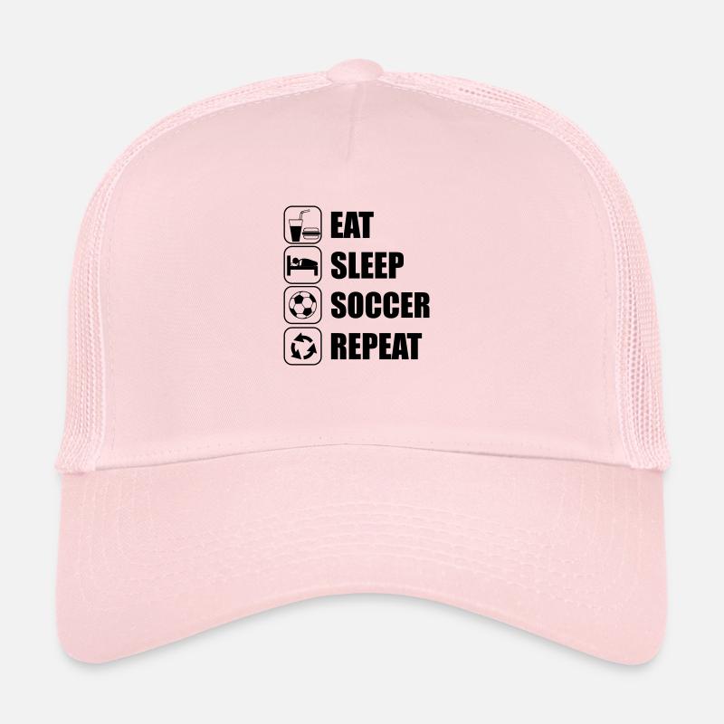 Eat Sleep Soccer Repeat - Trucker Cap - Hellrosa