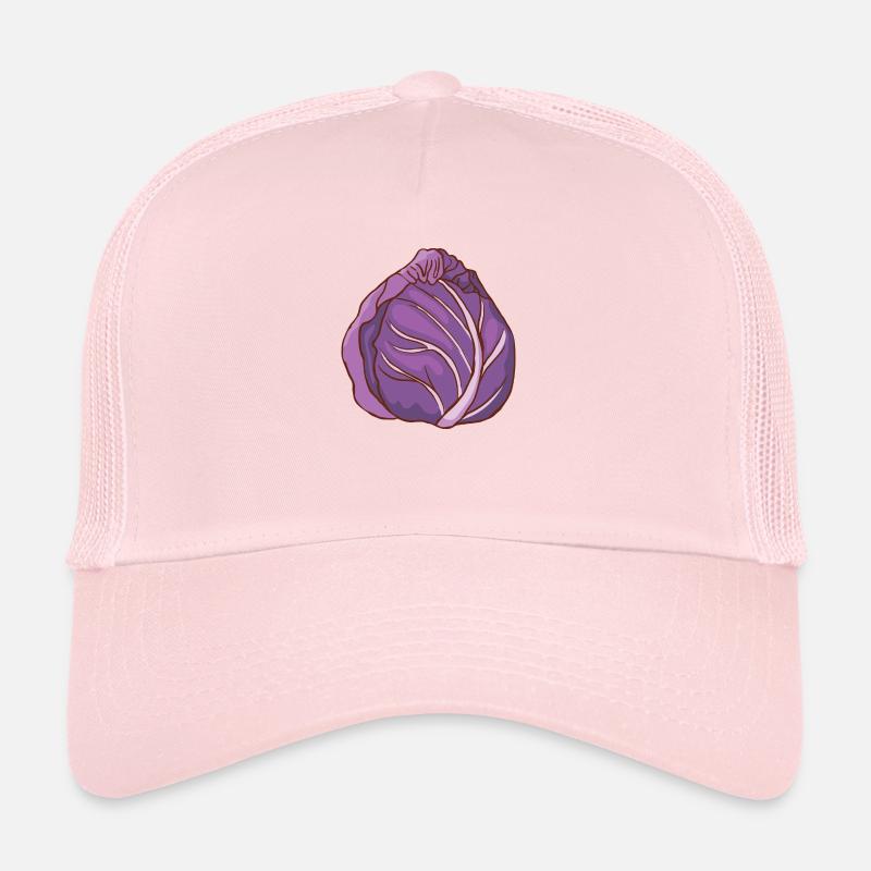 Chou rouge Choux choux choux bleus rouges Casquette trucker 