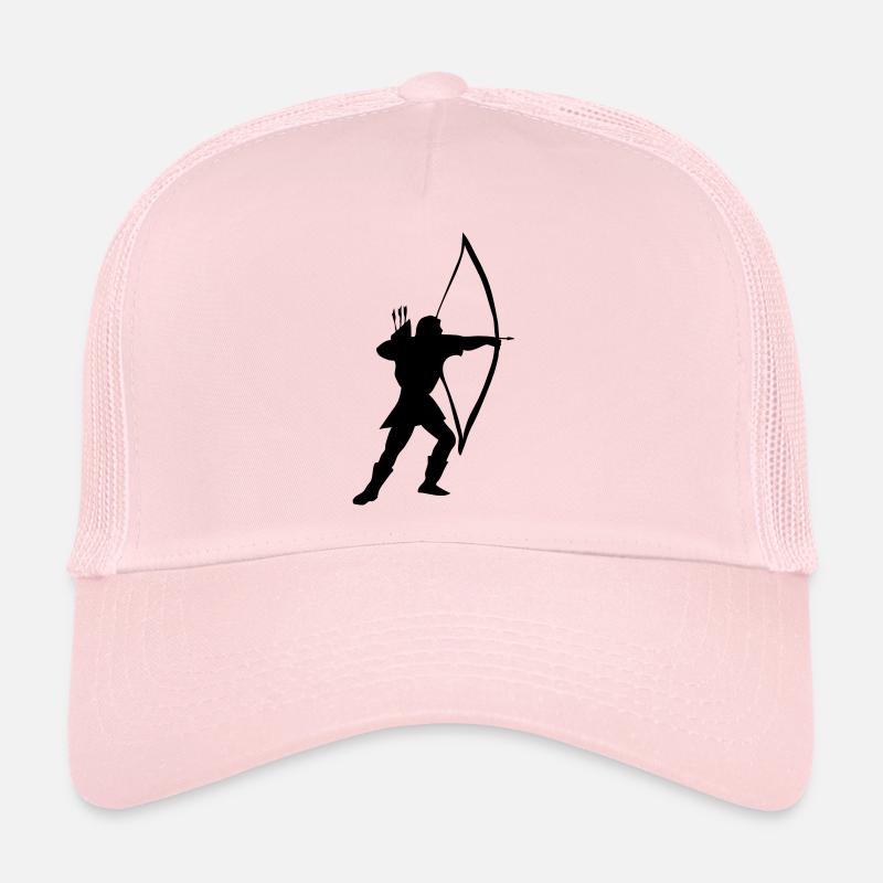 longbow archer medieval - Trucker Cap - pale pink