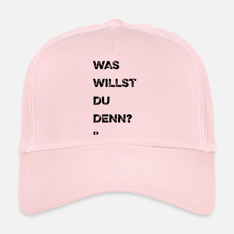 A-205 Was willst du denn - Trucker Cap - Hellrosa
