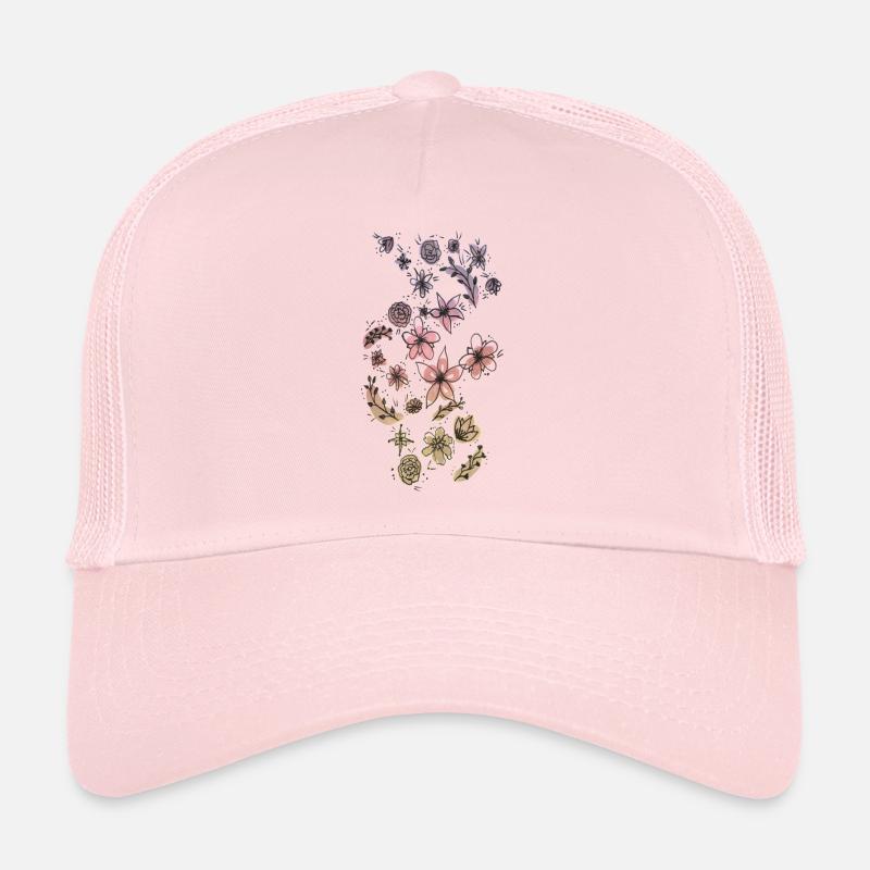 Blumen Wiese Bunt - Trucker Cap - Hellrosa