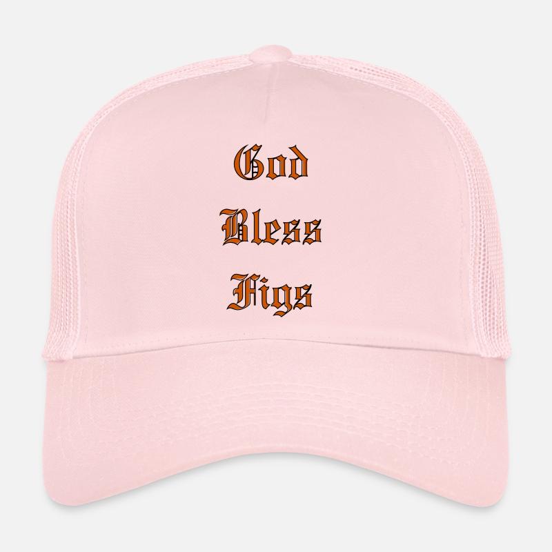 Que Dieu bénisse les figues - Casquette trucker  - rose pâle