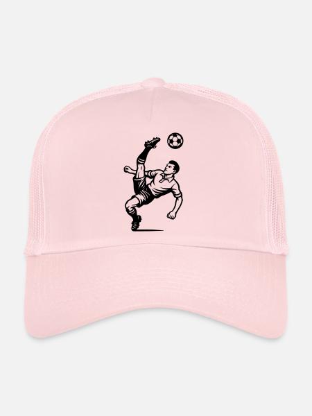 Overhead kick footballer - Trucker Cap - pale pink - Front