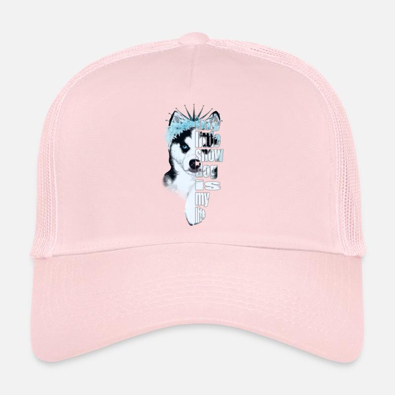 Husky recouvert de glace avec un dicton Casquette trucker 