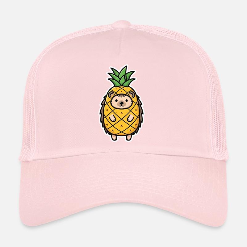 Ananas hérisson mascotte hérisson en costume d’ananas Casquette trucker 