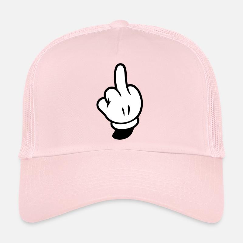 Middle Finger Hand Comic Trucker Cap