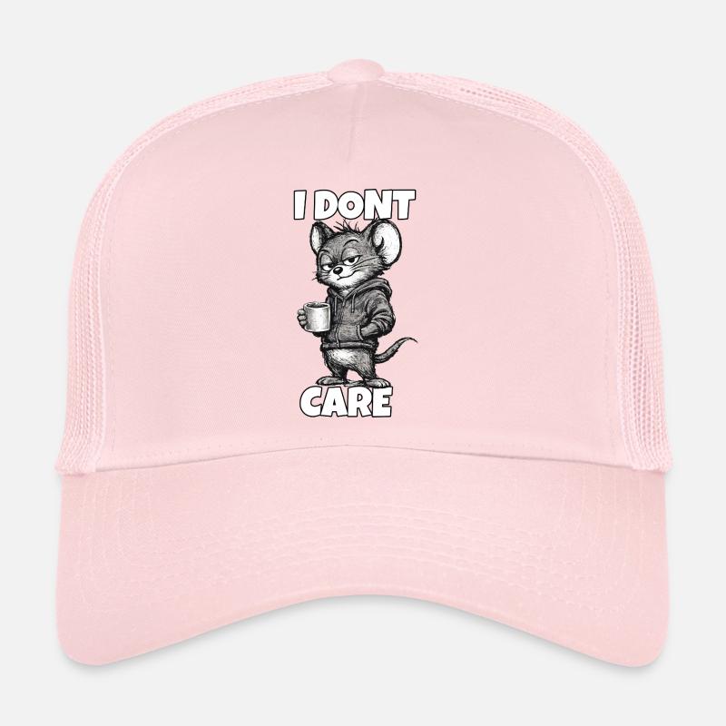 I Don't Care – Mouse with Coffee (Sarcasm) Trucker Cap