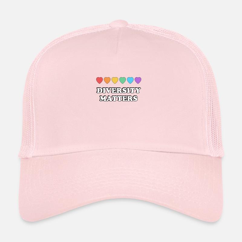 La diversité compte Rainbow Hearts Casquette trucker 