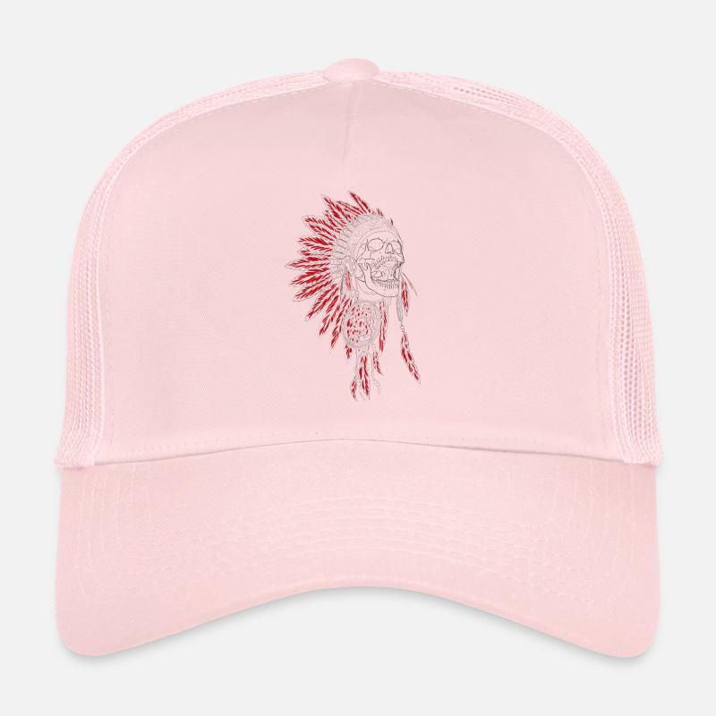 Silent Fall - coiffe de plumes indien, chef Casquette trucker 