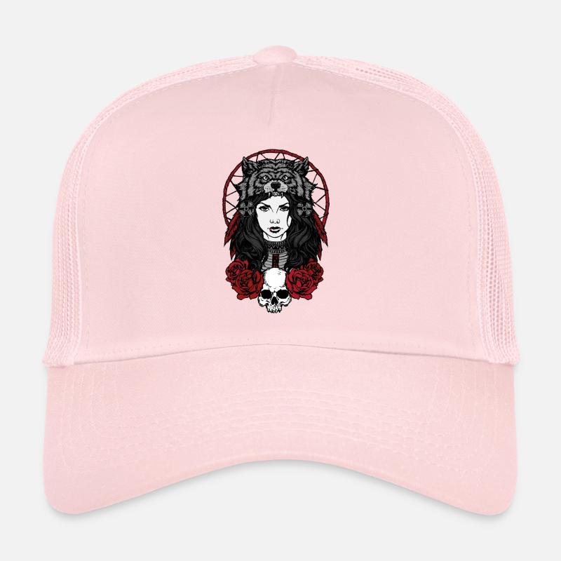 Chaman rouge Casquette trucker 