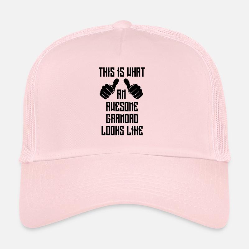 Awesome grandad - Trucker Cap - pale pink