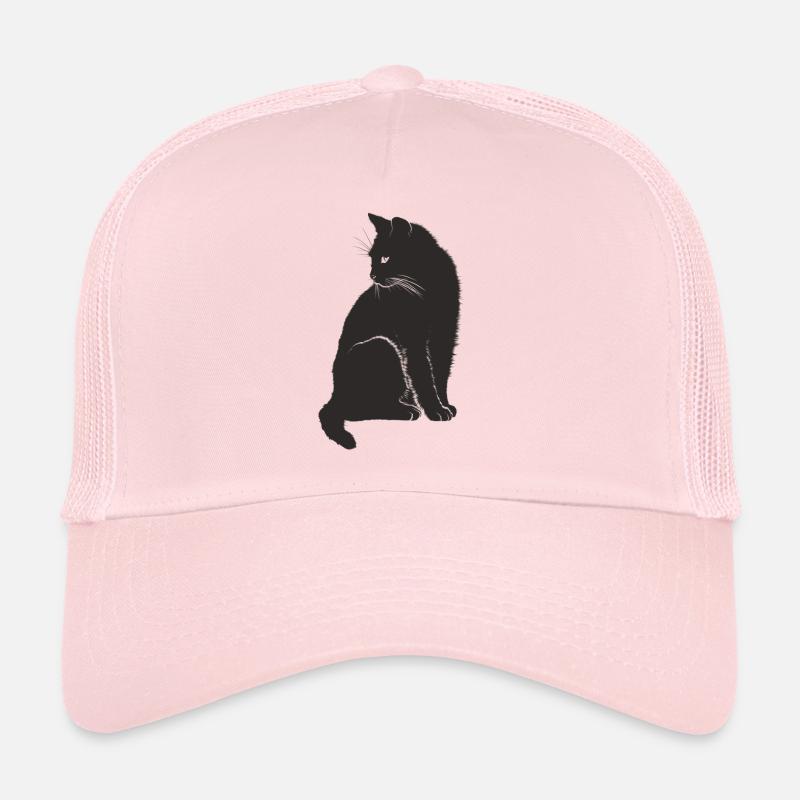 Schwarze Katze Trucker Cap