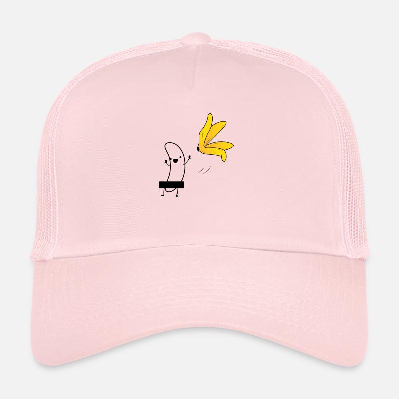 banane - Casquette trucker  - rose pâle