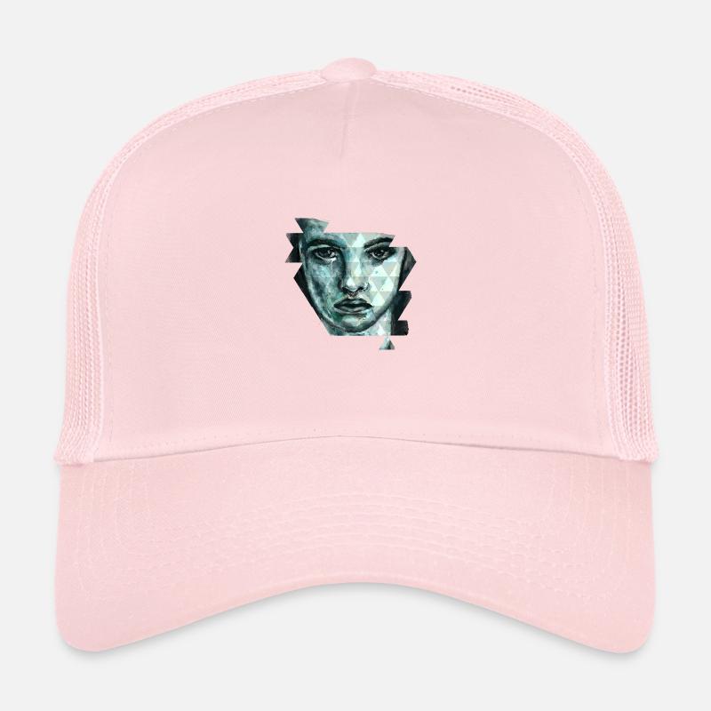 face - Trucker Cap - pale pink