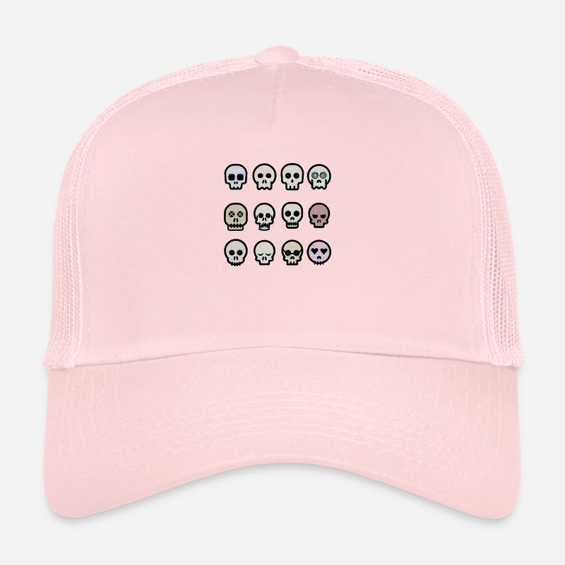 Totenköpfe - Trucker Cap - Hellrosa