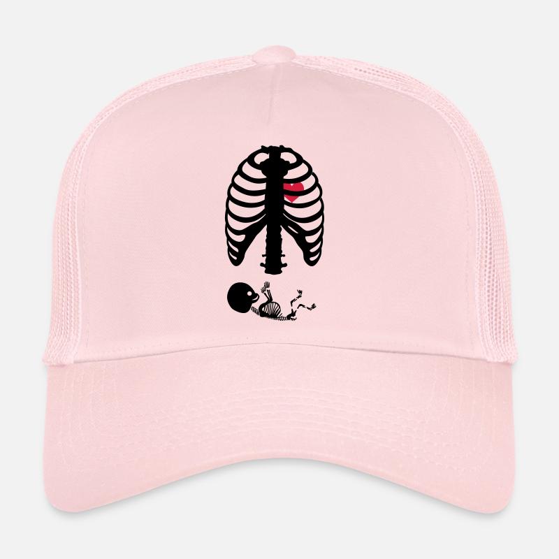 Squelette de grossesse - Casquette trucker  - rose pâle