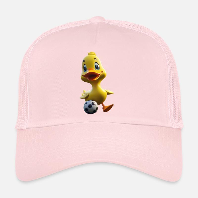 Duck Maskottchen Fußballkick - Trucker Cap - Hellrosa