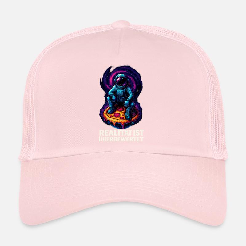 Astronaute sur une pizza dans le cosmos Casquette trucker 