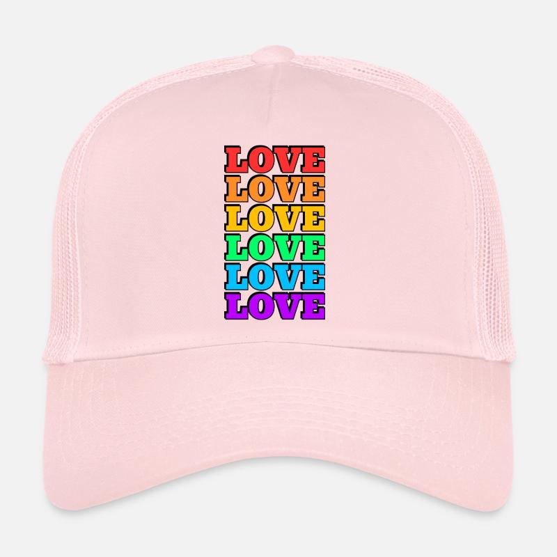 Liebe 6 Regenbogenfarben Gay Pride Trucker Cap