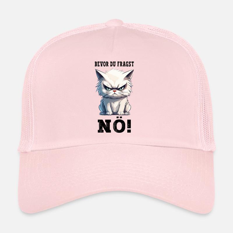 Avant de demander Non, pas de chat, drôle, dicton, humour Casquette trucker 