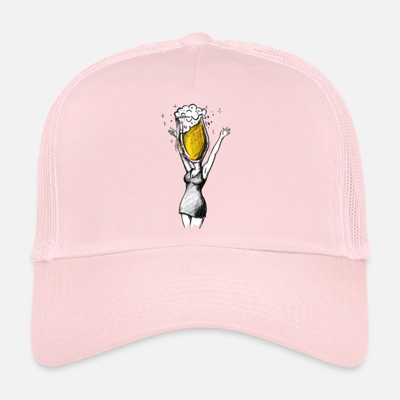 Bière pour enterrement de vie de garçon - Illustration Casquette trucker 