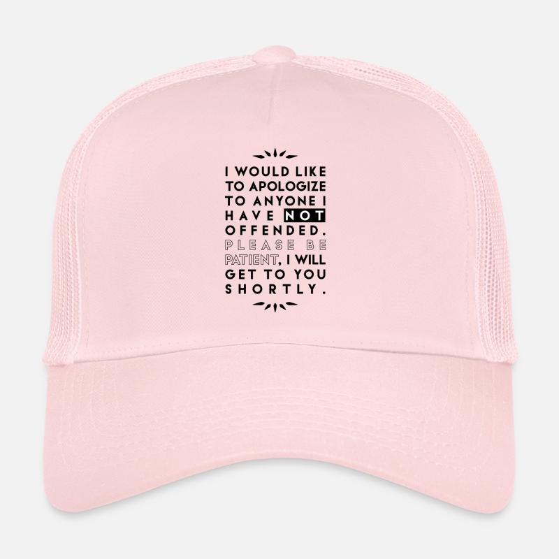 apologize. - Trucker Cap - pale pink