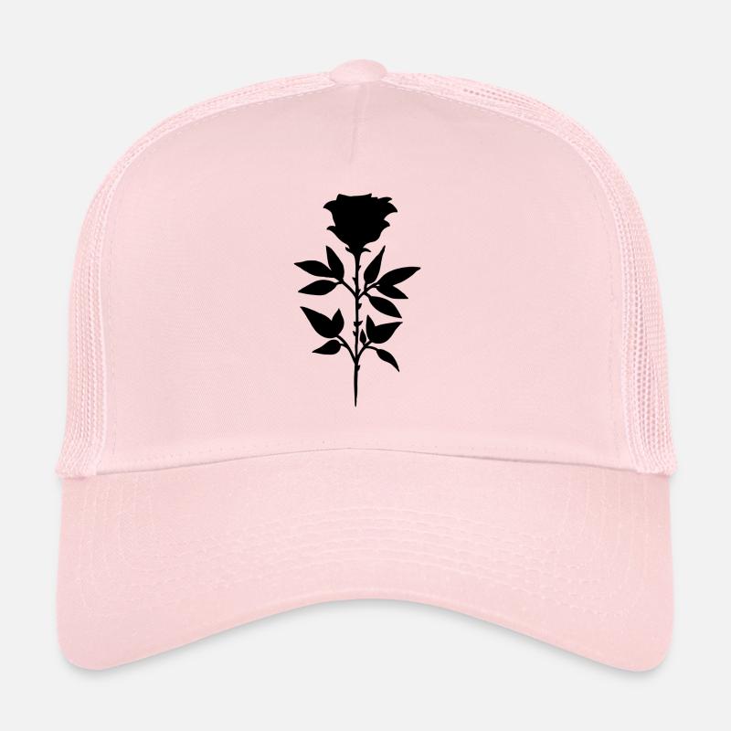 Rose noire - Casquette trucker  - rose pâle
